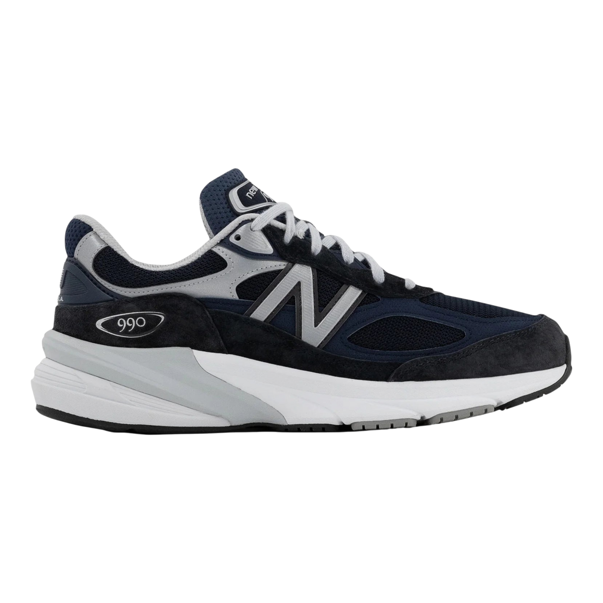 New Balance 990v6 Made in USA Men's Sneakers (4E width) — Navy Suede