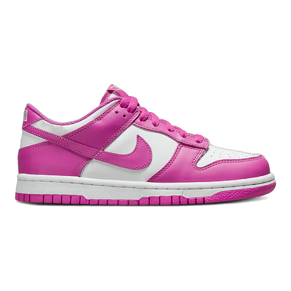 Nike Dunk Low Toddlers' (TD) Sneakers — White/Laser Fuchsia Leather Low-Top