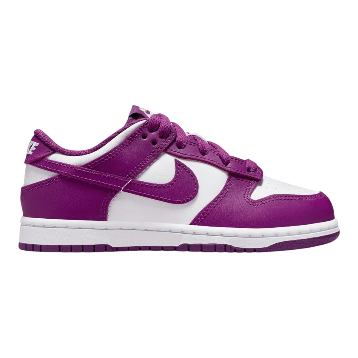 Nike Dunk Low Little Kids' (PS) Sneakers — White/Viotech Leather Low-Top