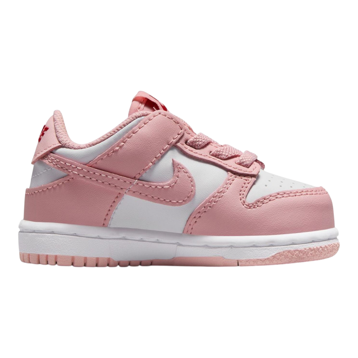 Nike Dunk Low Toddlers' (TD) Sneakers — White/Pink Glaze Leather Low-Top