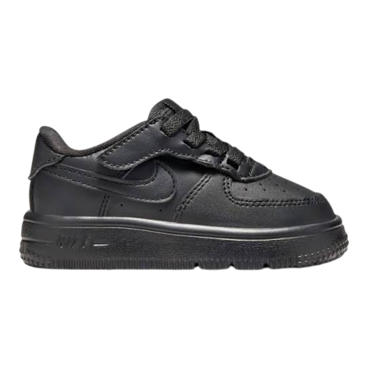 Nike Force 1 Low EasyOn Toddlers' (TD) Sneakers — Black Leather Low-Top