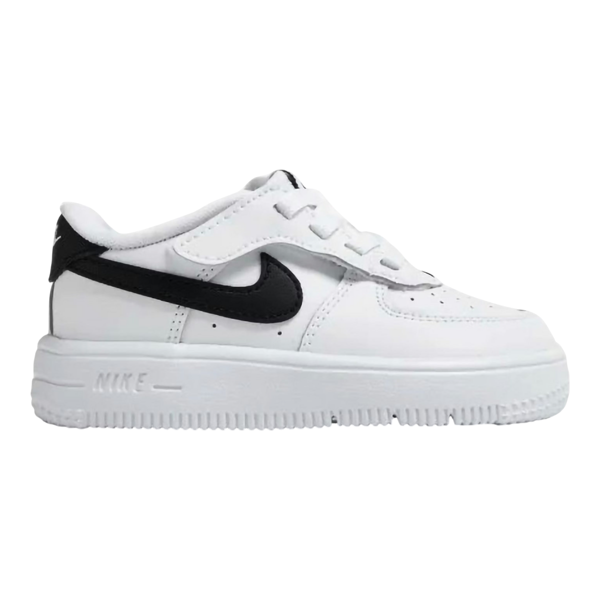 Nike Force 1 Low EasyOn Toddlers' (TD) Sneakers — White/Black Leather Low-Top
