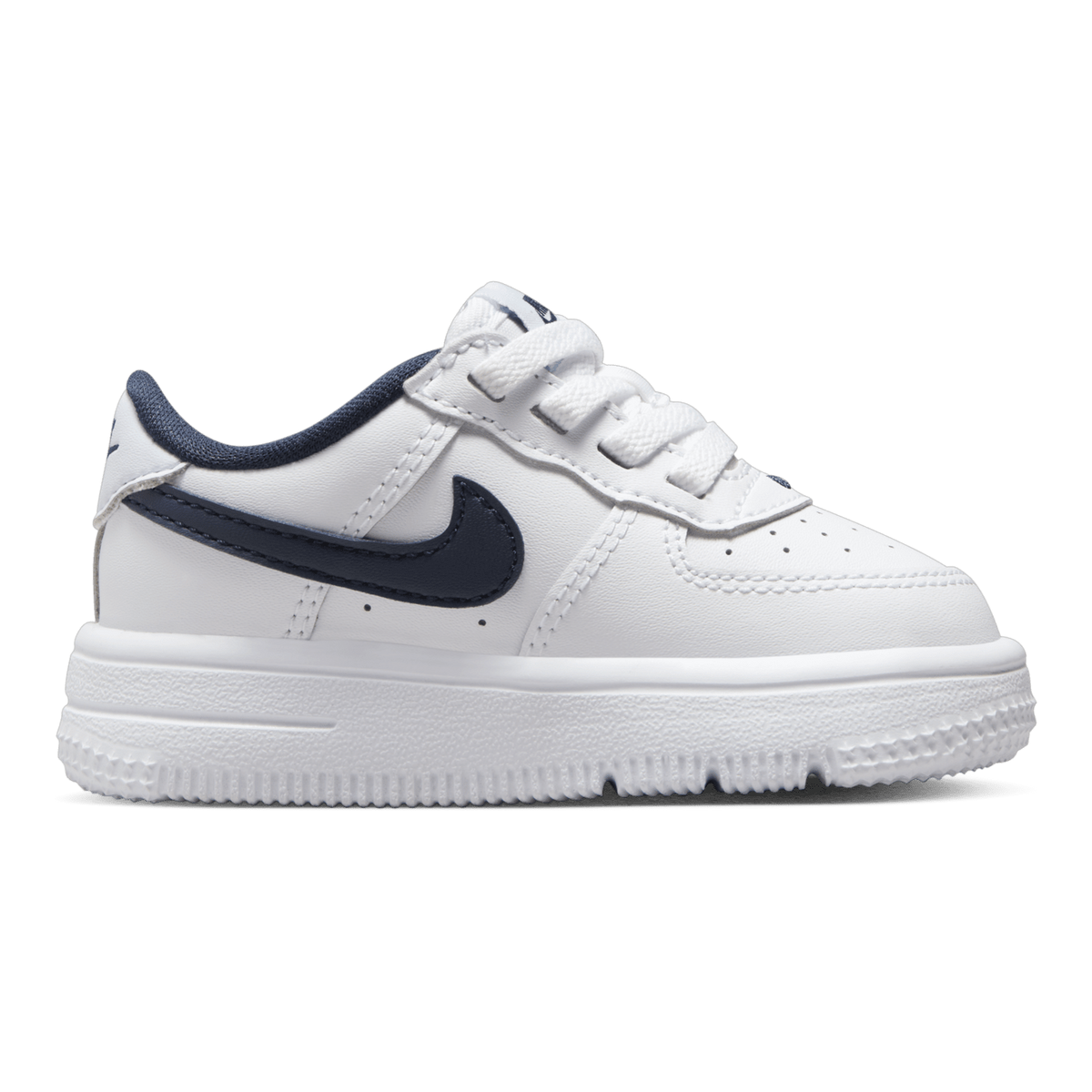 Nike Force 1 Low EasyOn Toddlers' (TD) Sneakers — White/Midnight Navy Leather Low-Top