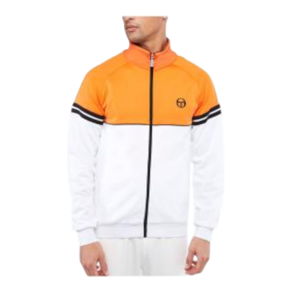 Sergio Tacchini Orion Archivio Men's Track Jacket — White/Orange