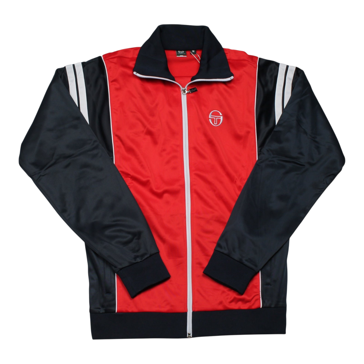 Sergio Tacchini Scirocco Archivio Men's Track Jacket — Black/Red