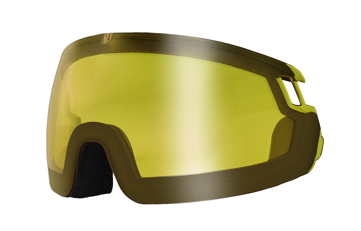 HEAD RADAR and RACHEL Replacement Visor Lens, Yellow in Yellow - front view