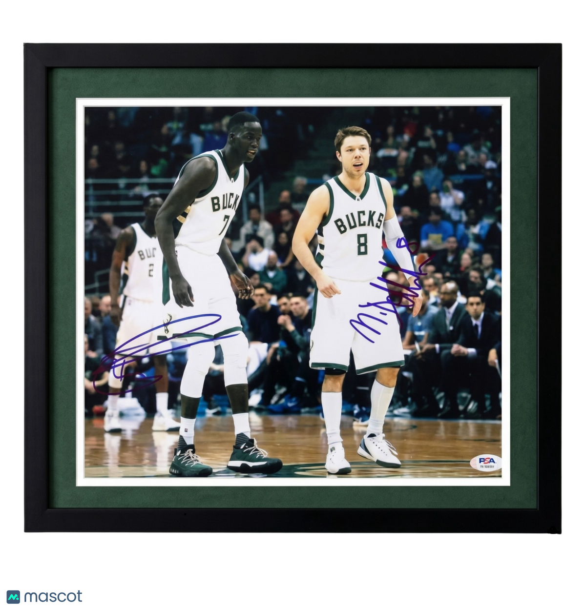 Matthew Dellavedova and Thon Maker Bucks Signed 11x14 Custom Framed Photo PSA