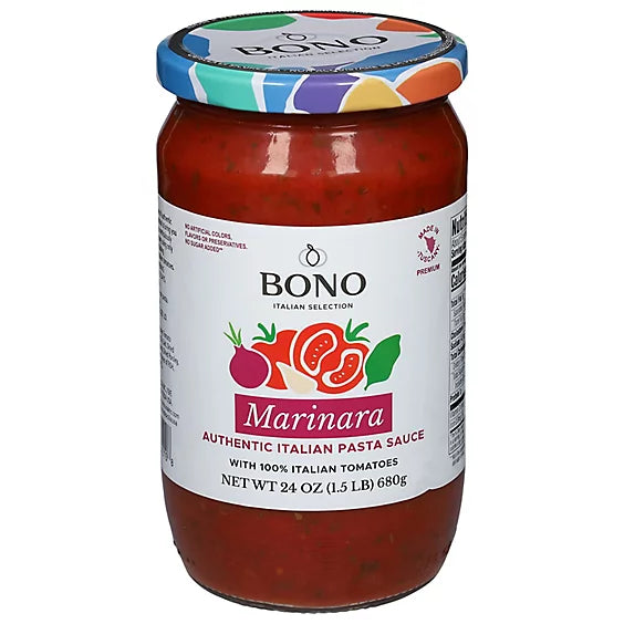 Bono Marinara Pasta Sauce, 24 fl oz (Case of 6)