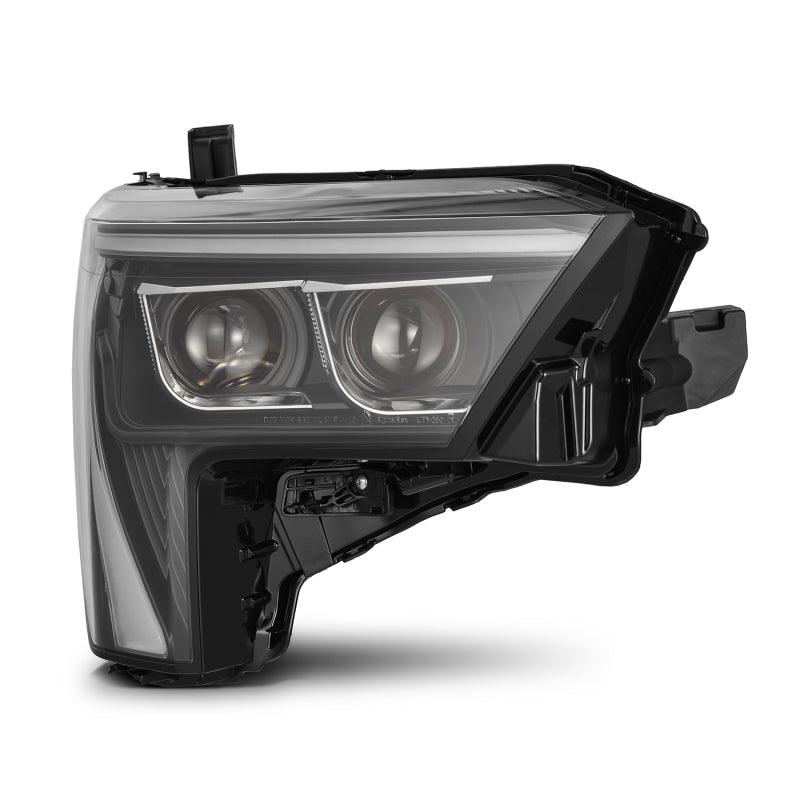 AlphaRex 22-23 Toyota Tundra LUXX-Series Headlights Black w/Amber DRL - Req 810029 OR 810030 - View 6