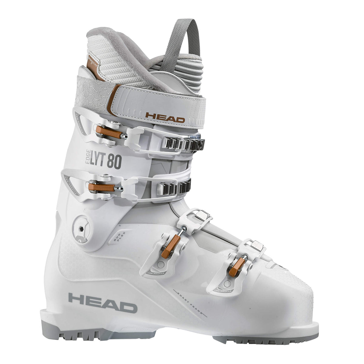 HEAD EDGE LYT 80 W Womens Ski Boots, White/Copper, Mondo 22.5 - side view