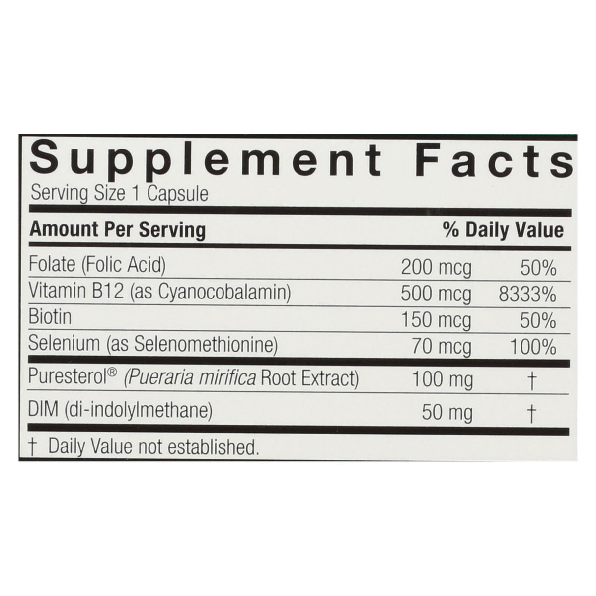 Nature's Answer - Pueraria Mirifica Estro Balance - 60 Vegetarian Capsules - View 2