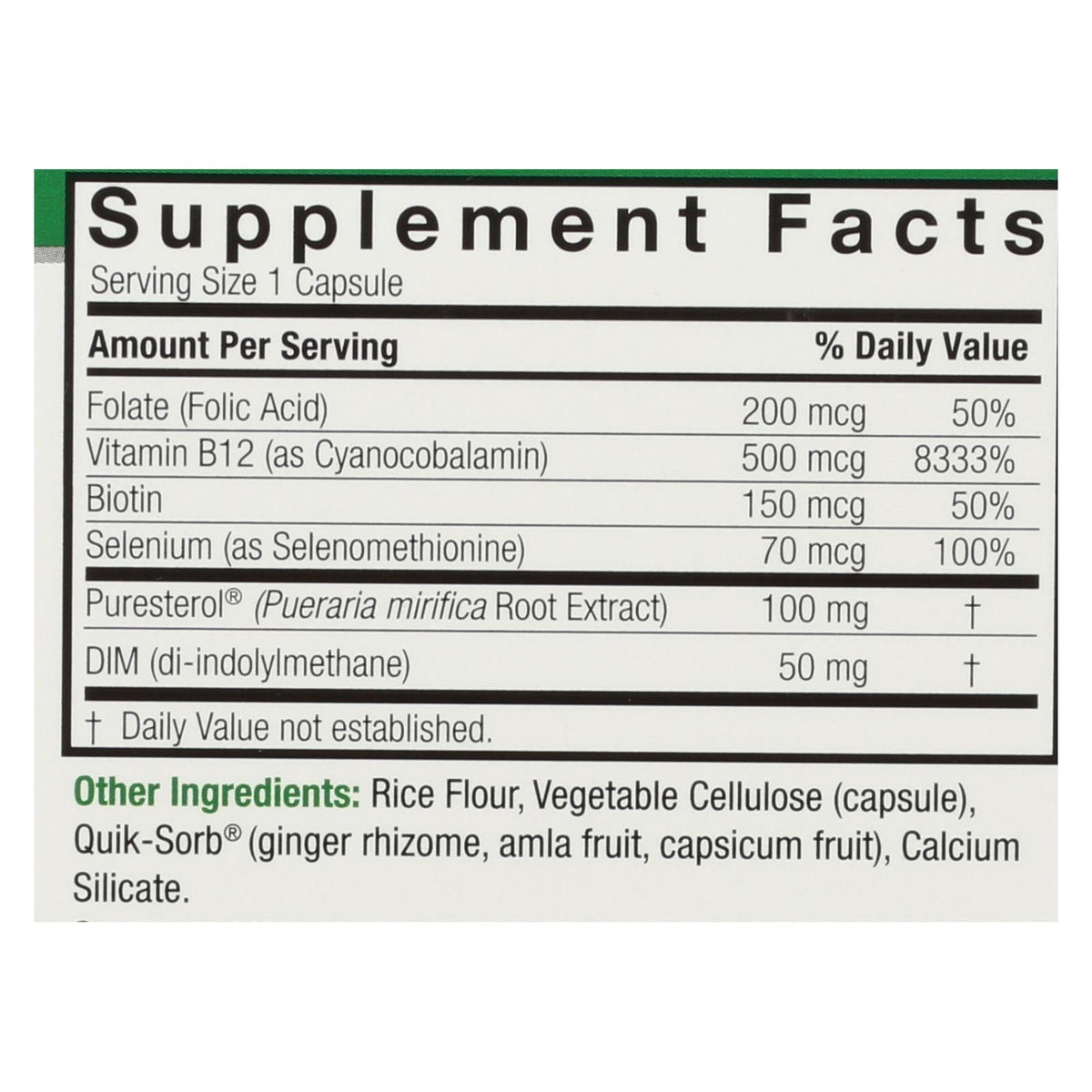 Nature's Answer - Pueraria Mirifica Estro Balance - 60 Vegetarian Capsules - View 3
