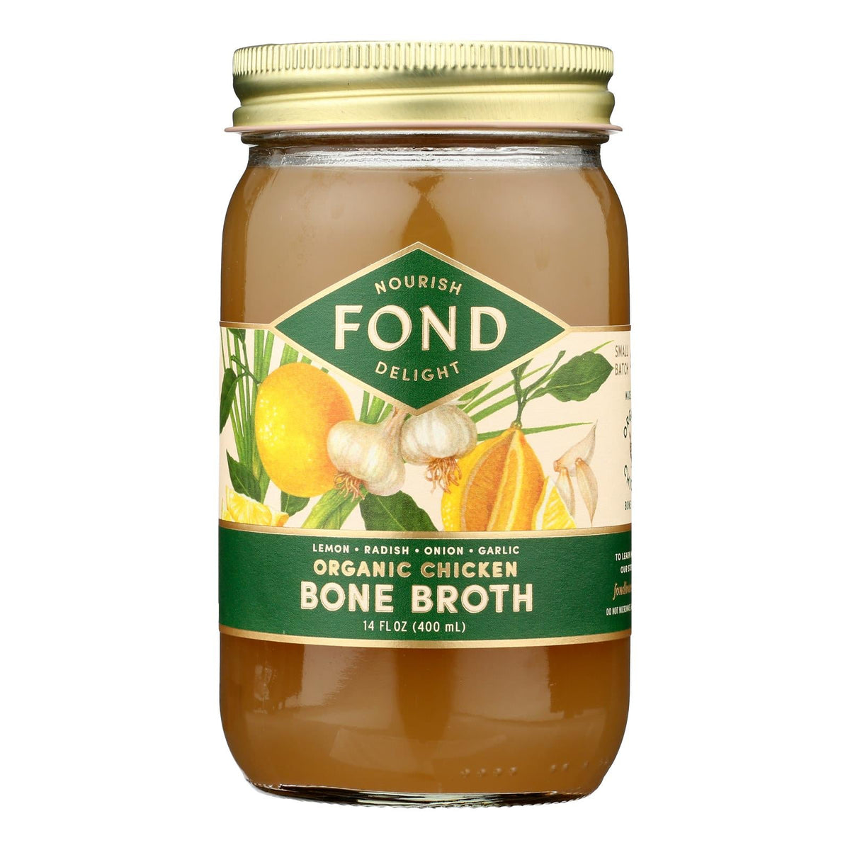 Fond Bone Broth Spring Clean Lemongrass, 14 fl oz (Case of 4)