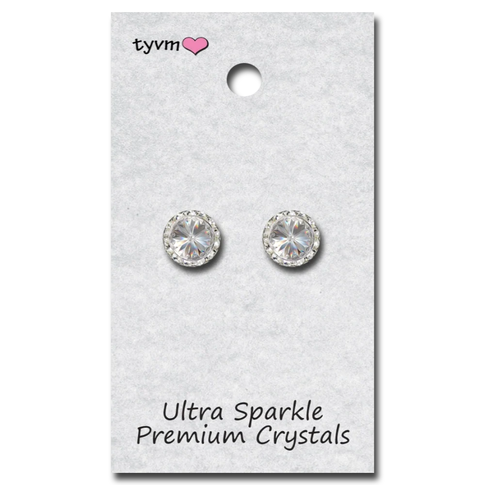 11mm ULTRA SPARKLE Center Stone Clip Earrings