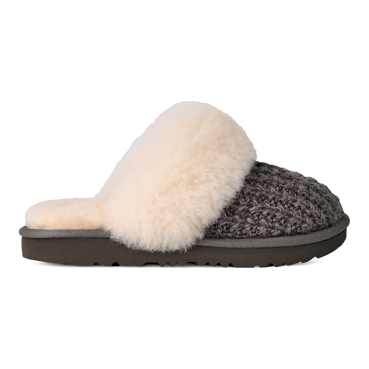 UGG Cozy II Knit Big Kids' Slippers — Charcoal