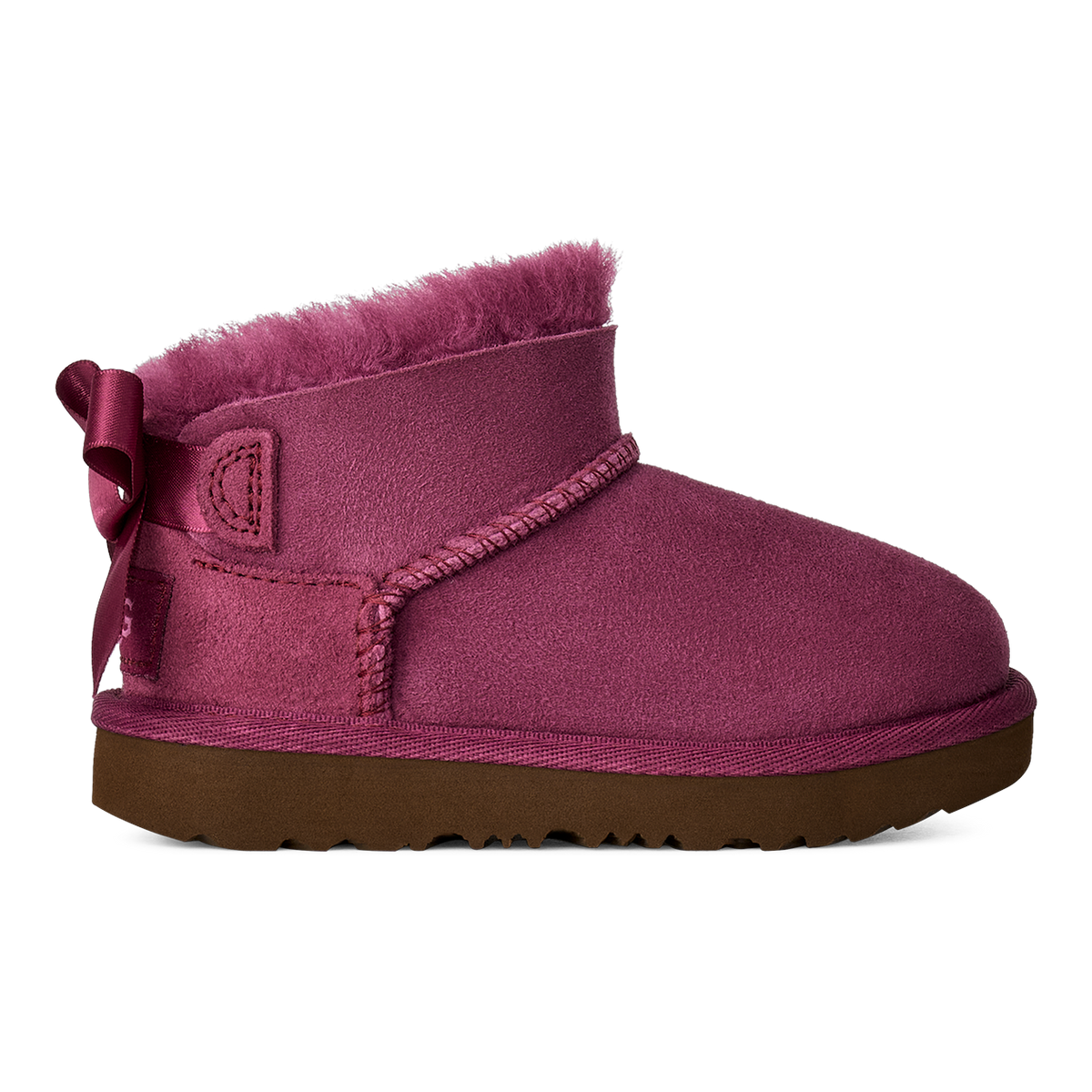 UGG Ultra Mini Bailey Bow Toddlers' Boots — Dark Winterberry