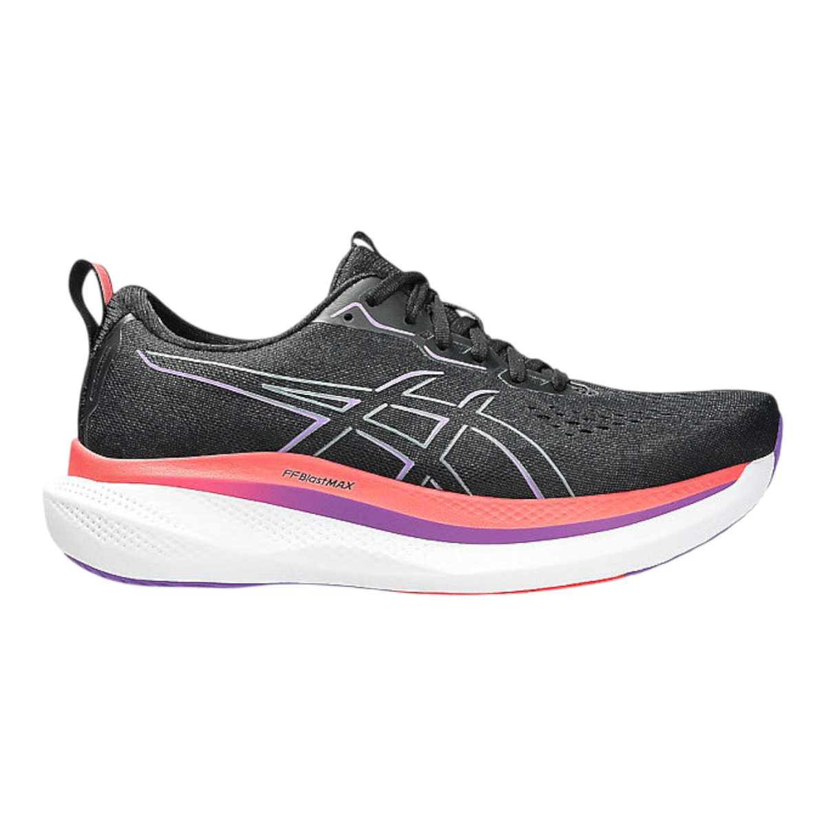 ASICS GLIDERIDE MAX Mens Running Shoes — Black/Flash Red