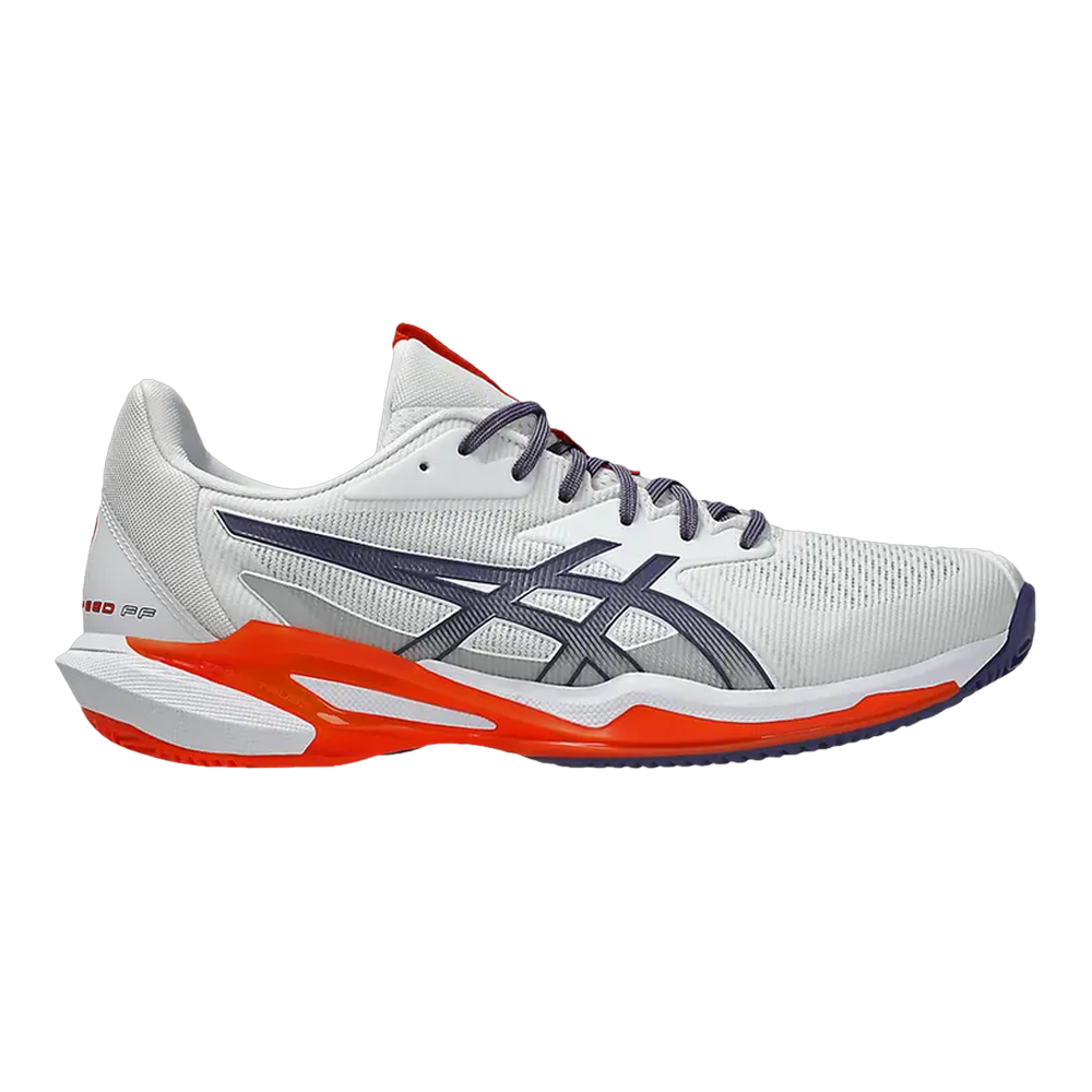 ASICS SOLUTION SPEED FF 3 Clay Mens Tennis Shoes — White/Greyish Purple