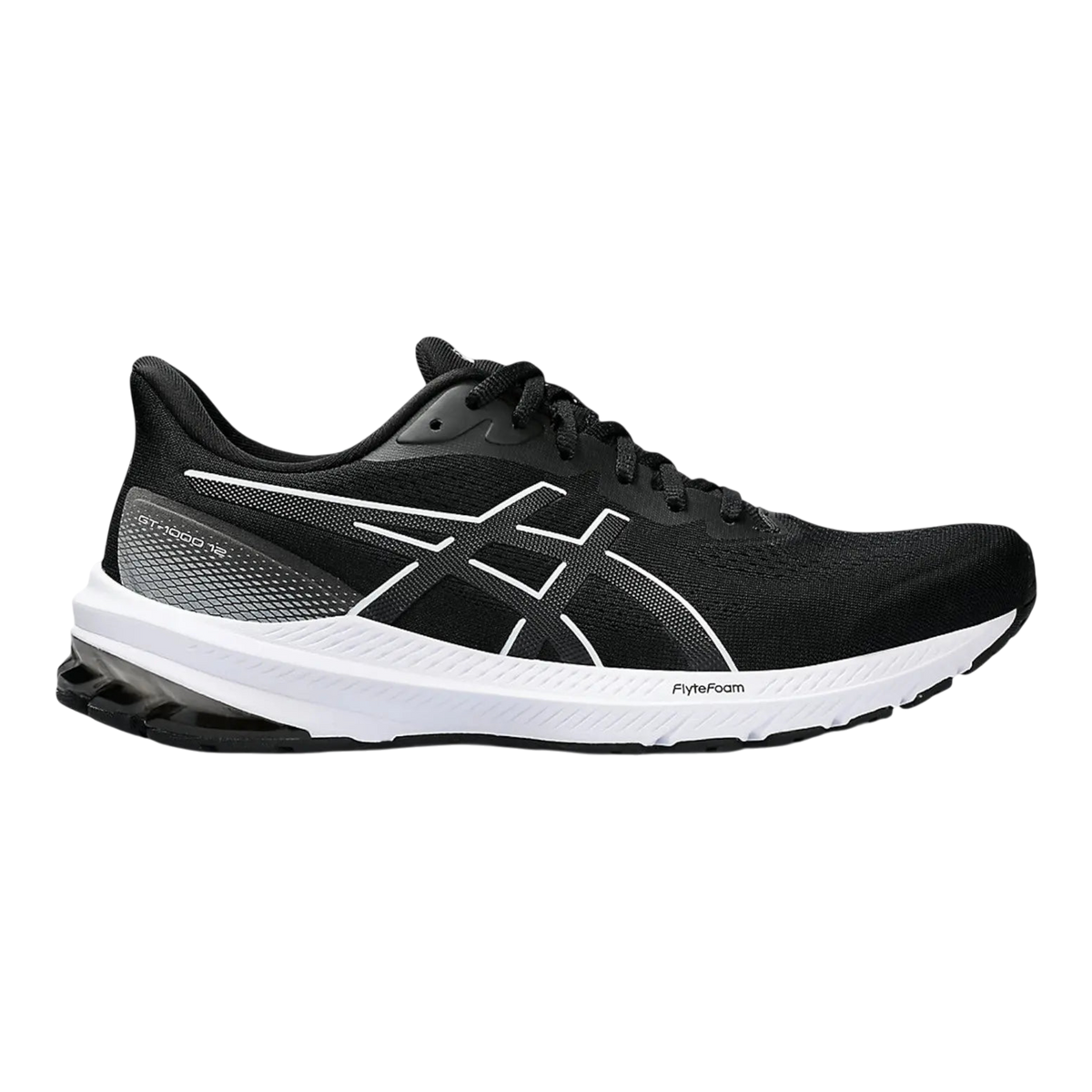 ASICS GT-1000 12 Mens Running Shoes — Black/White