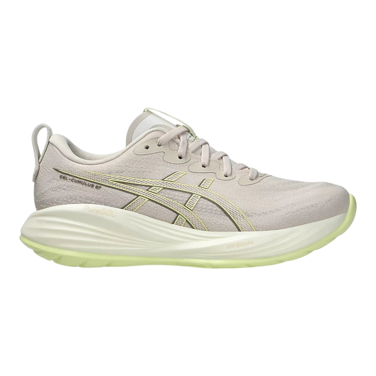 ASICS GEL-CUMULUS 27 Wide Womens Running Shoes — Mineral Beige/Huddle Yellow
