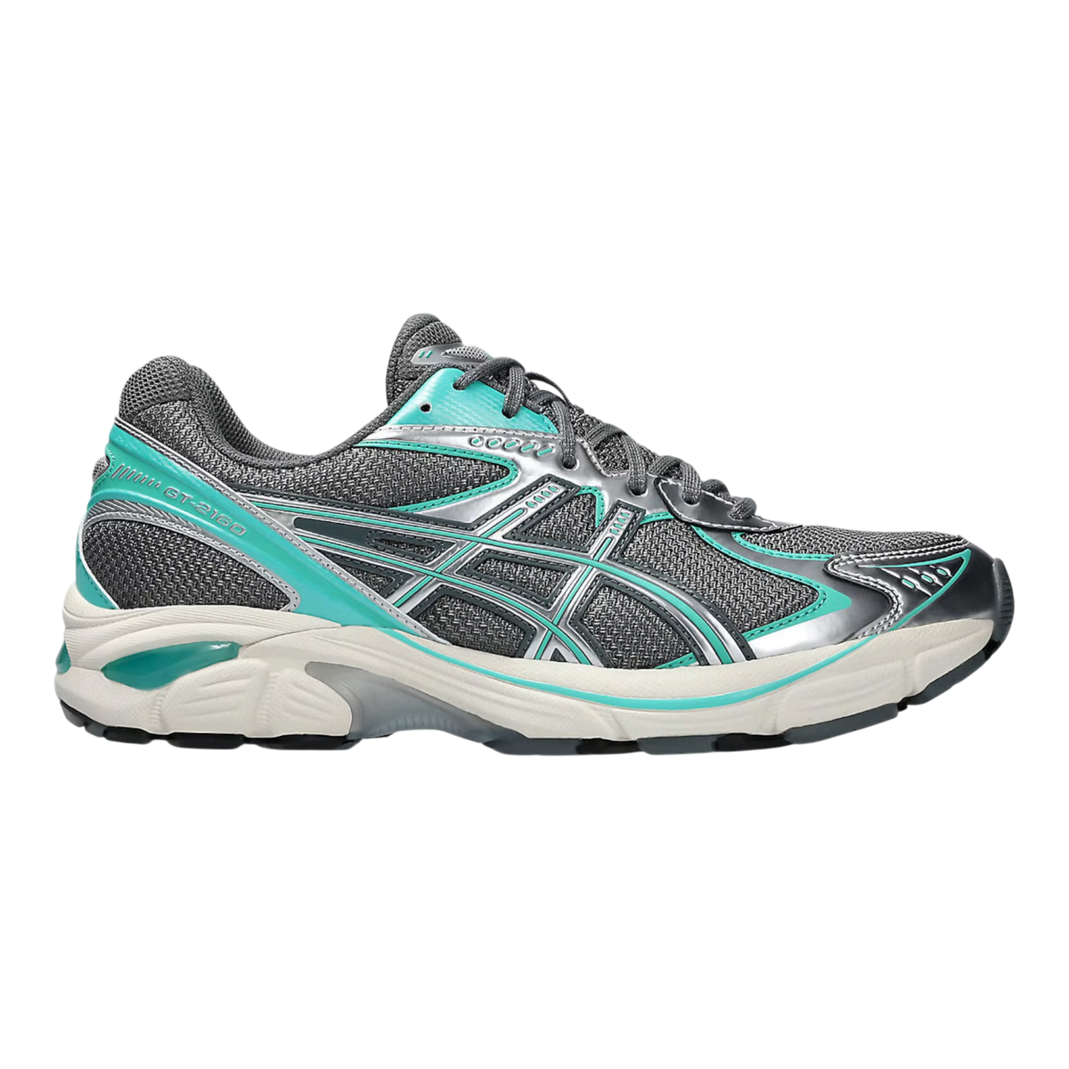 ASICS GT-2160 Mens Sneakers — Steel Grey/Waterfall Mesh Low-Top