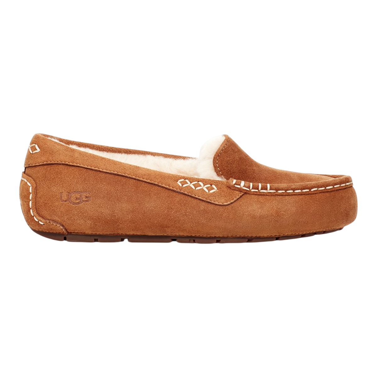UGG Ansley Wide Womens Slippers — Chestnut Suede
