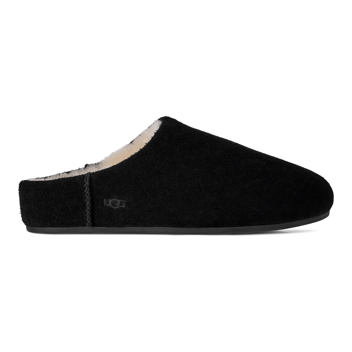 UGG Elea Womens Slip-On Slippers — Black Suede