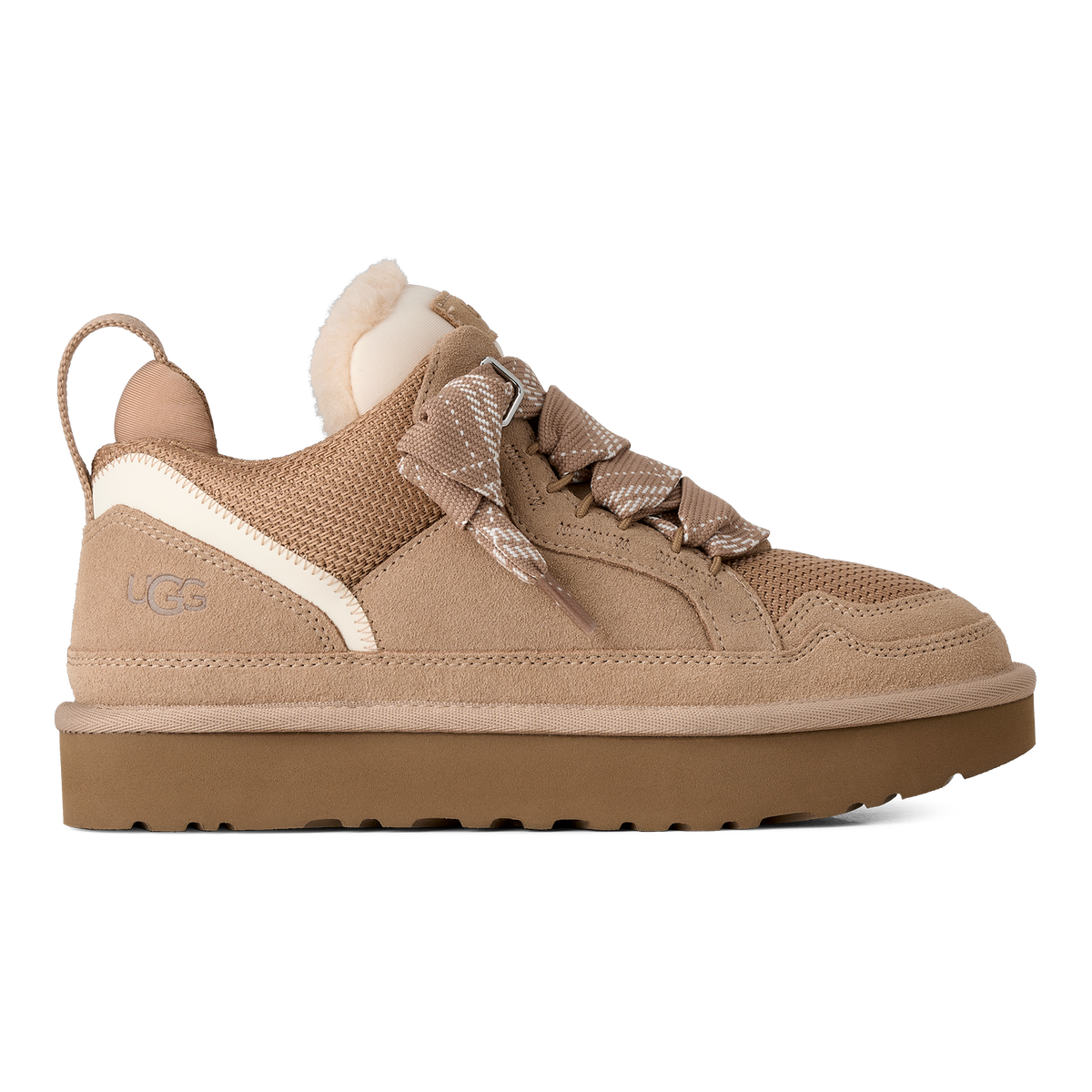 UGG Lowmel Womens Sneakers — Sand Suede Low-Top