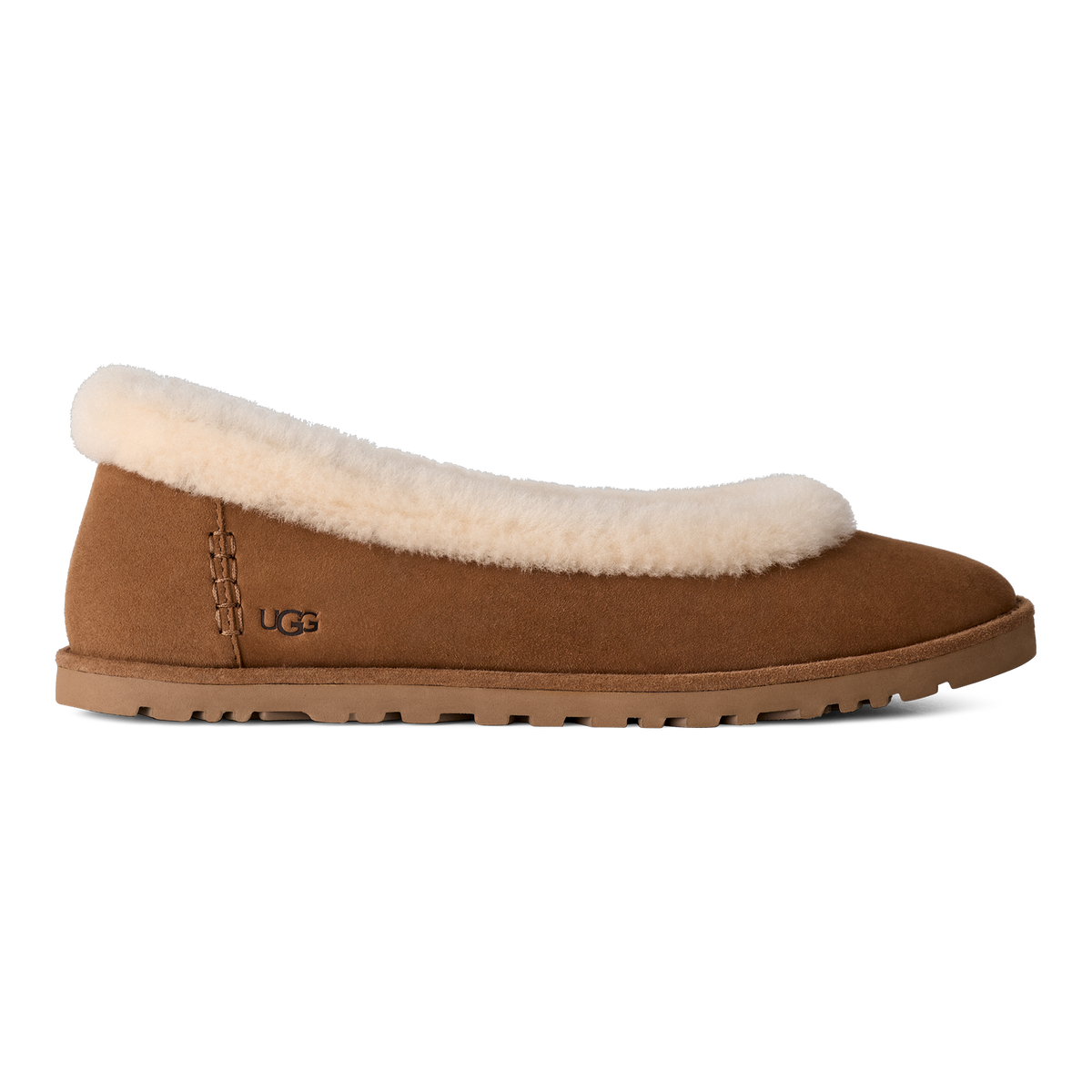 UGG Zora Ballet Womens Flats — Chestnut Suede