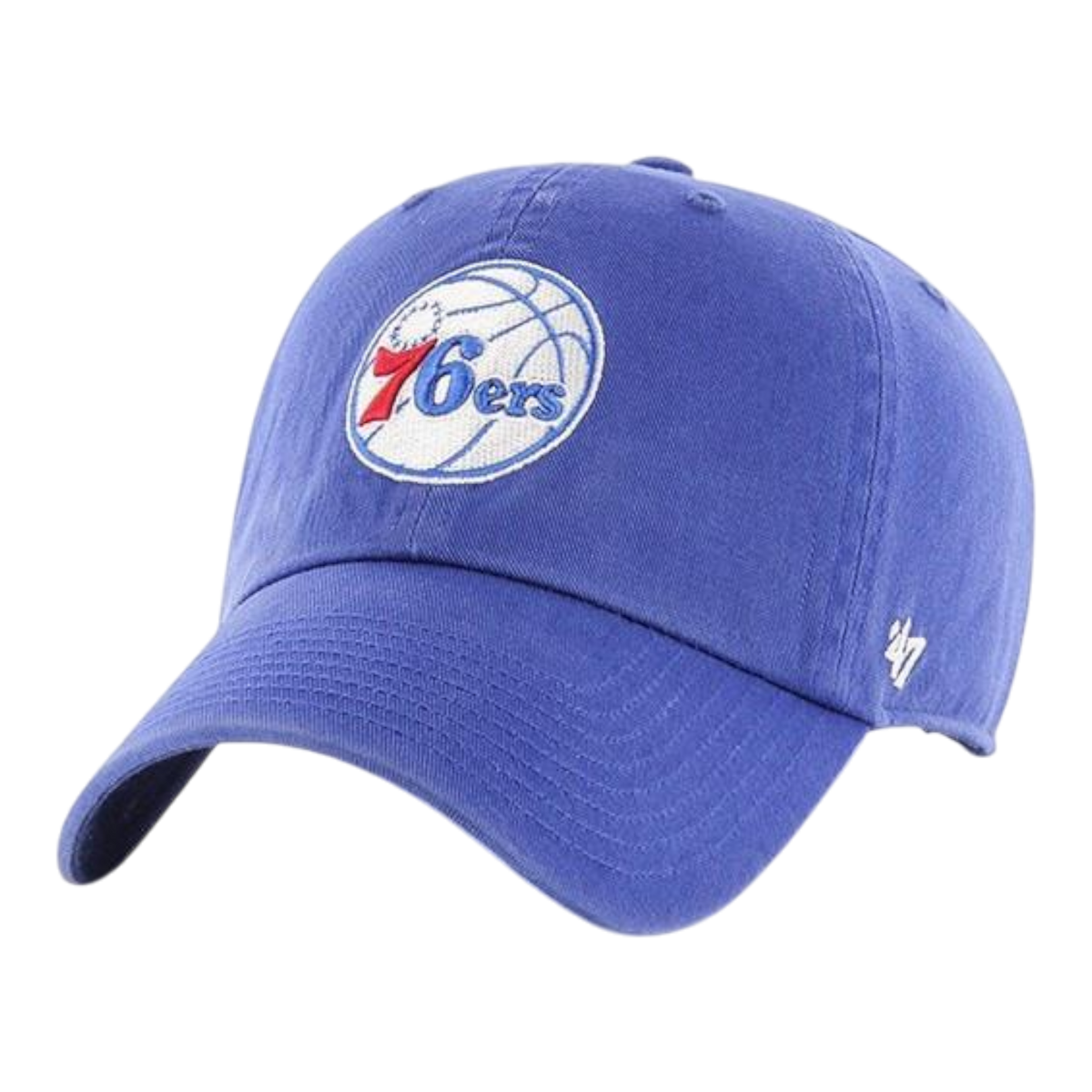 47 Brand Philadelphia 76ers Clean Up Mens Strapback Hat — Royal (RYF)