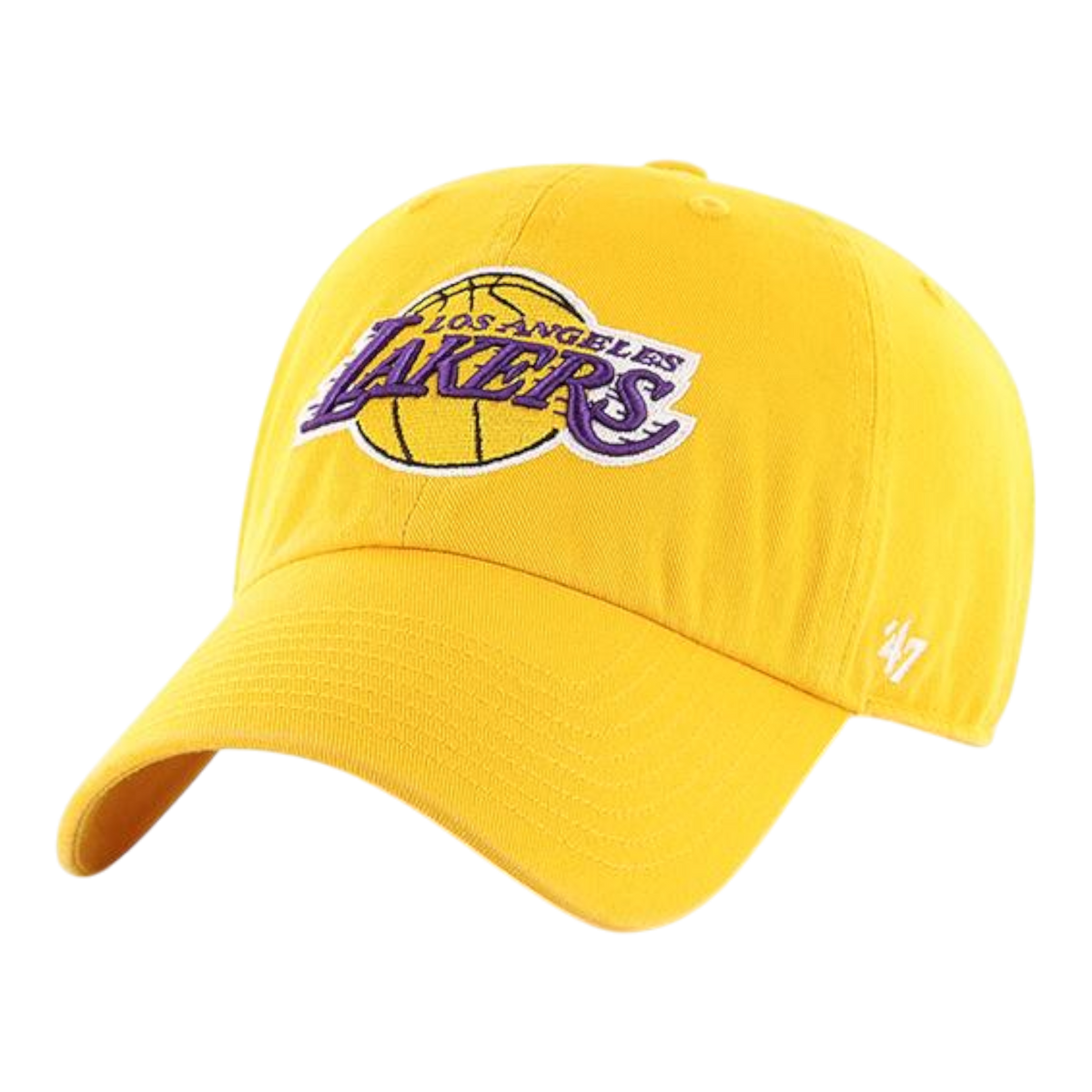 47 Brand Los Angeles Lakers Clean Up Mens Strapback Hat — Gold (GDA)