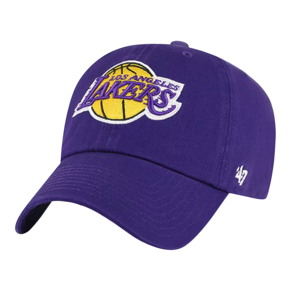 47 Brand Los Angeles Lakers Clean Up Mens Strapback Hat — Purple (PPB)