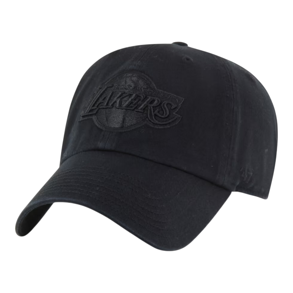 47 Brand Los Angeles Lakers Clean Up Mens Strapback Hat — Black (NLBKA)