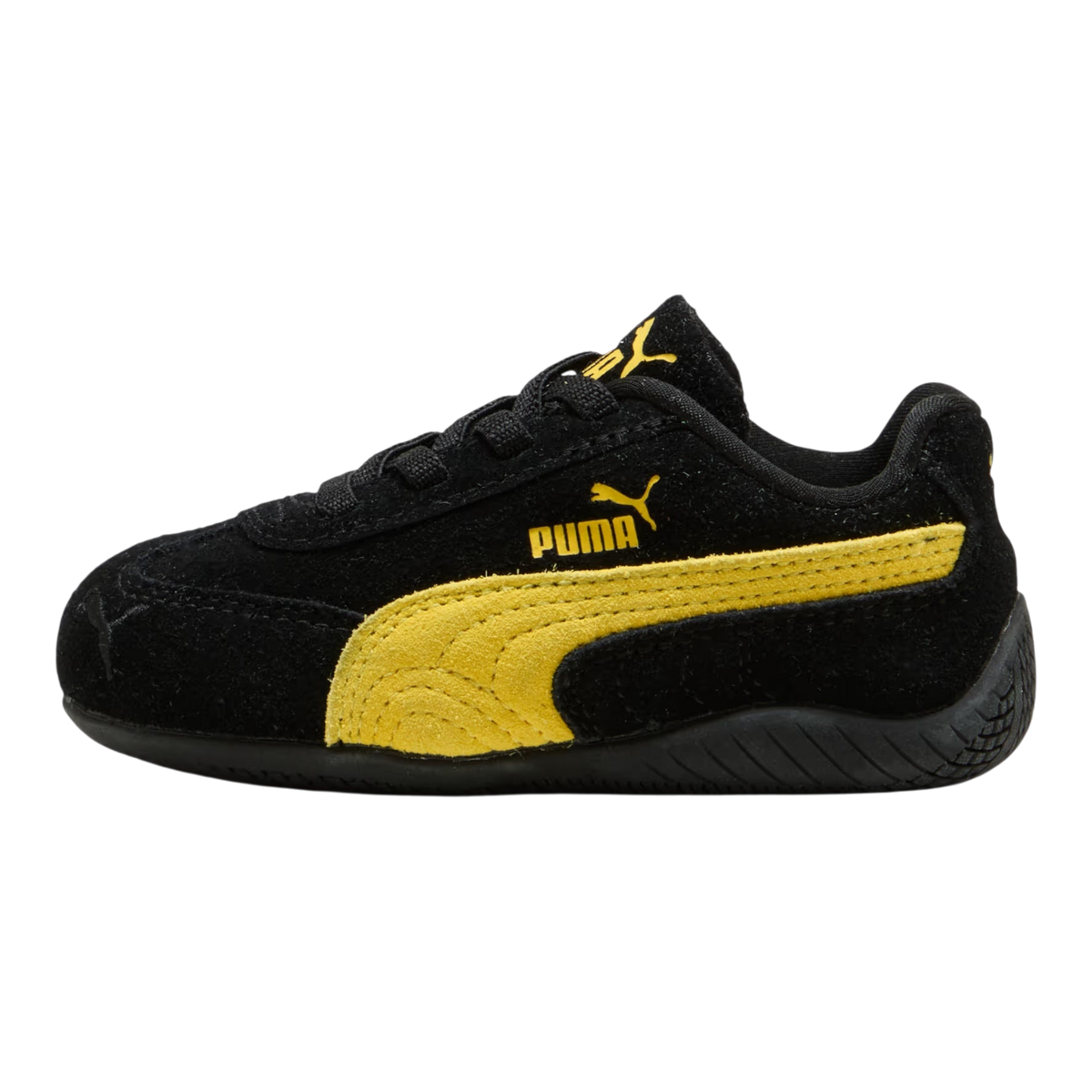 PUMA Speedcat OG AC Toddlers (TD) Sneakers — PUMA Black/Pelé Yellow Suede Low-Top