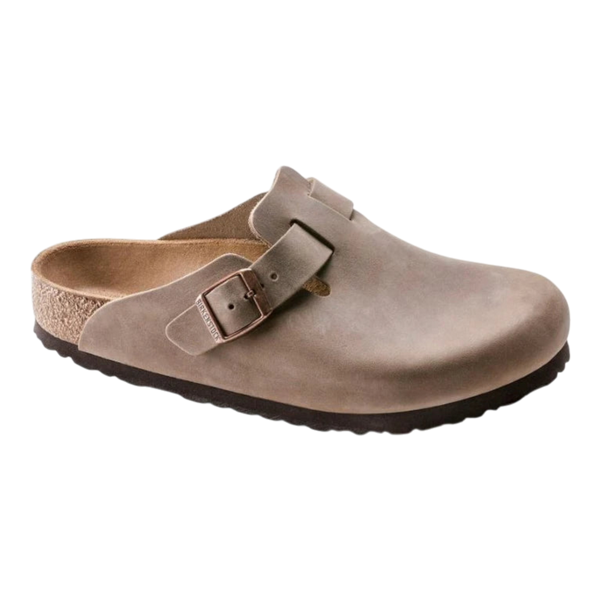 Birkenstock Boston Oiled Leather Mens Clogs — Tobacco Brown