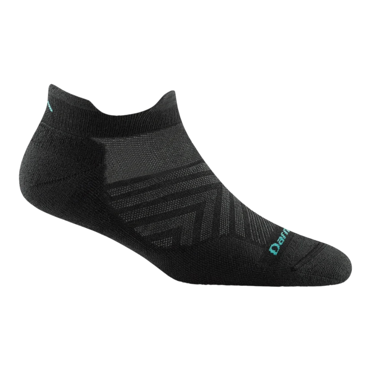 Darn Tough Run No Show Tab Ultra-Lightweight Cushion Running Womens Socks — Black