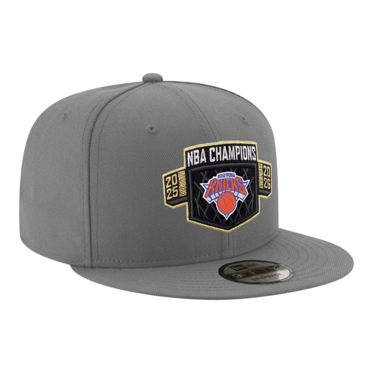 New Era New York Knicks 2026 NBA Finals Champions Replica 9FIFTY Mens Snapback Hat — Gray