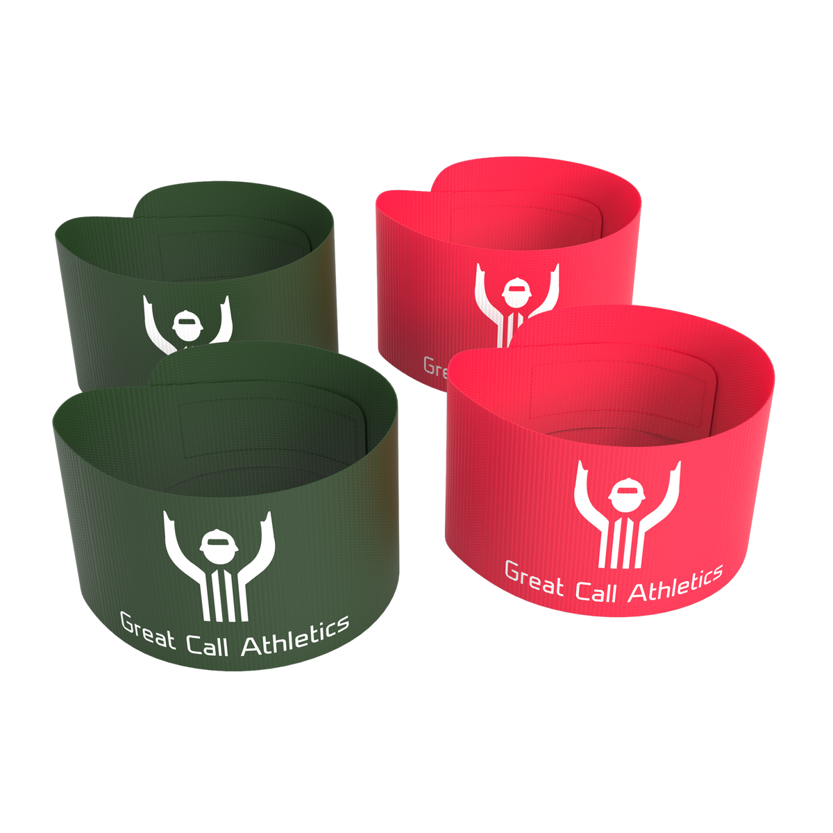 Great Call Athletics red and green wrestling ankle bands - product view 4