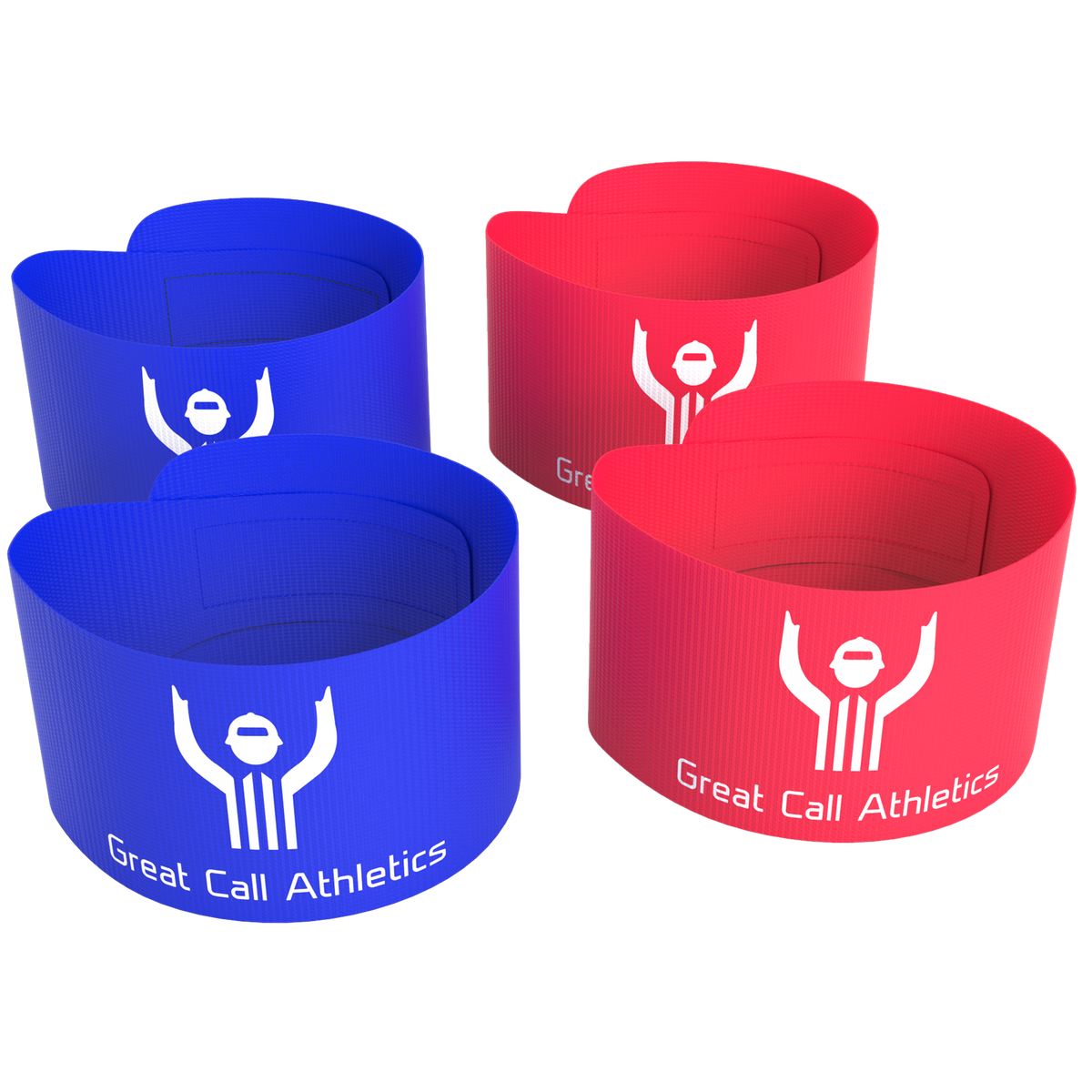 Great Call Athletics red and blue wrestling ankle bands - product view 6