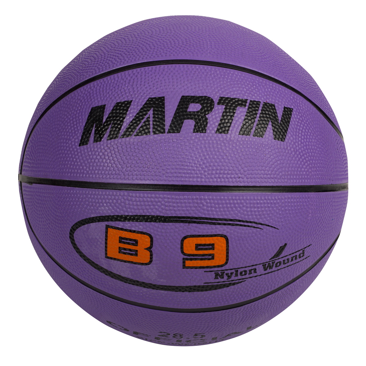 Martin Sports Rainbow Rubber Basketball, Women's Size 6 in Purple - Front View