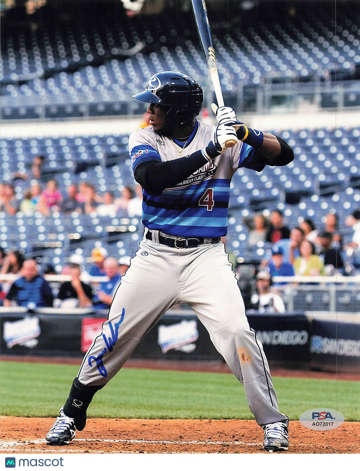 Justin Williams Perfect Game Signed 8x10 Photo PSA