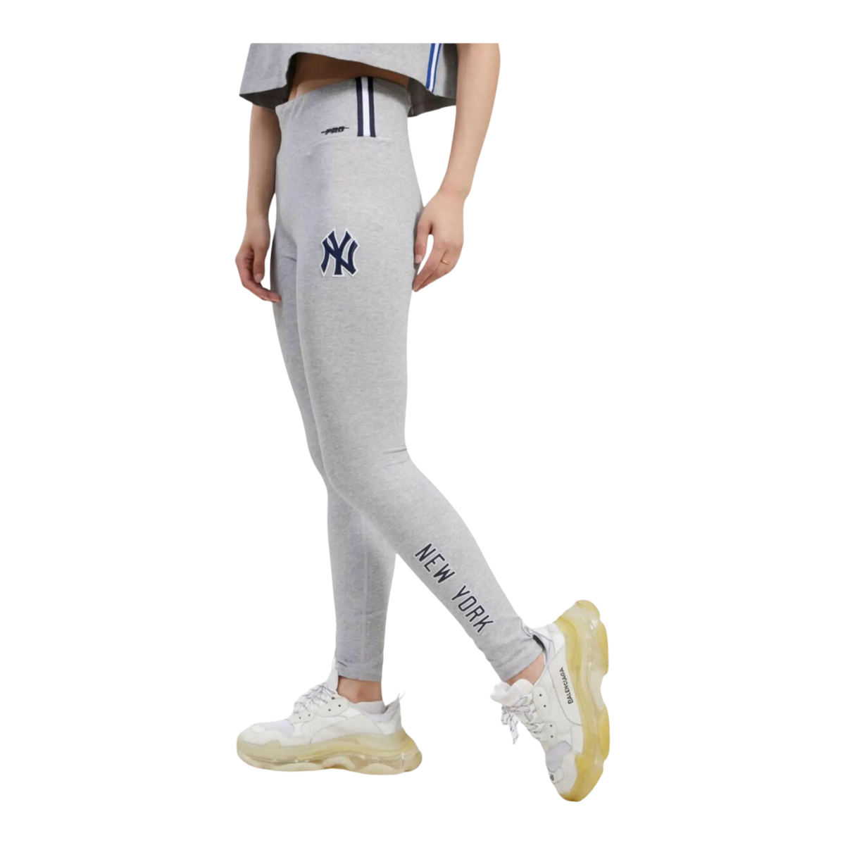 Pro Standard MLB New York Yankees Classic Jersey Women's Leggings — Heather Grey