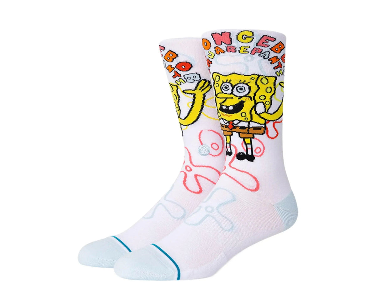 Stance x Sponge Bob Imagination Bob Men's Crew Socks — White