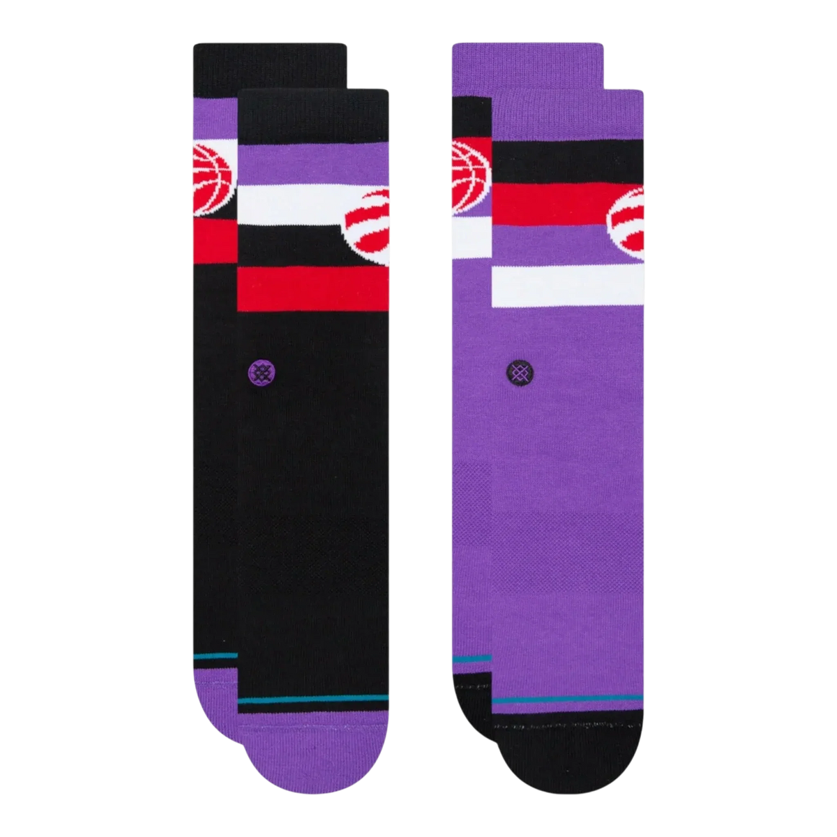 Stance Raptors ST 2-Pack Men's Crew Socks — Purple/Black/Red