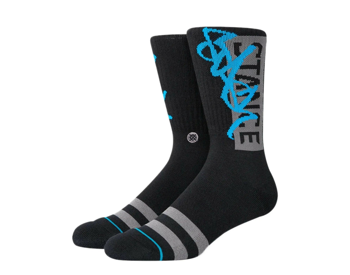 Stance Stash OG Men's Crew Socks — Black/Grey/Blue