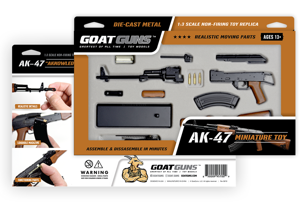 1/3 Scale Die Cast AK47 Model Rifle, Black - View 5