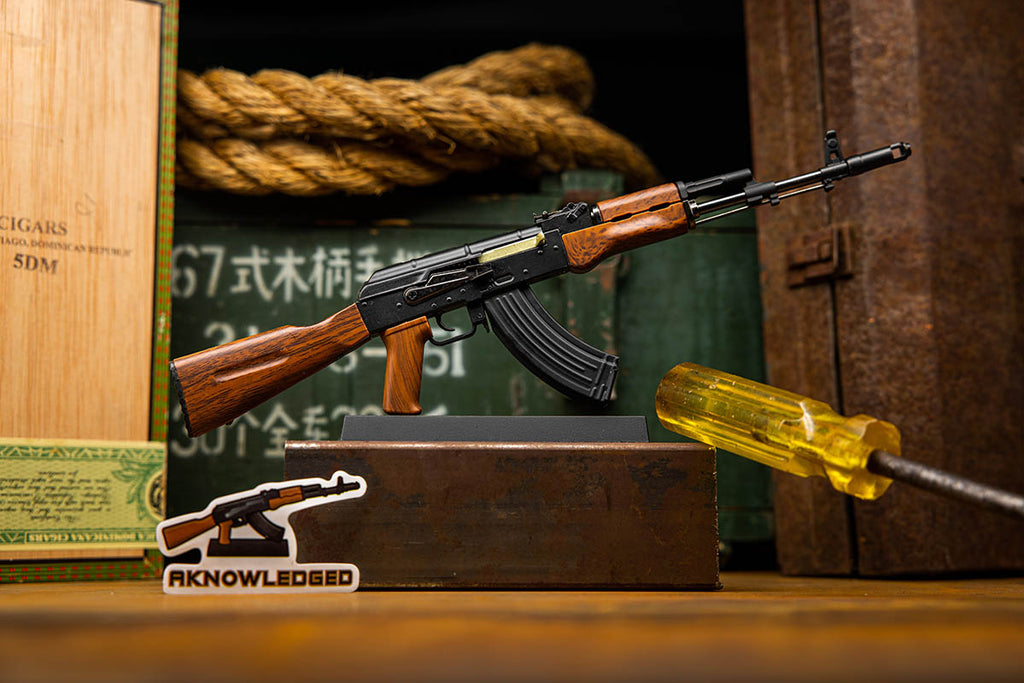 1/3 Scale Die Cast AK47 Model Rifle, Black - View 3
