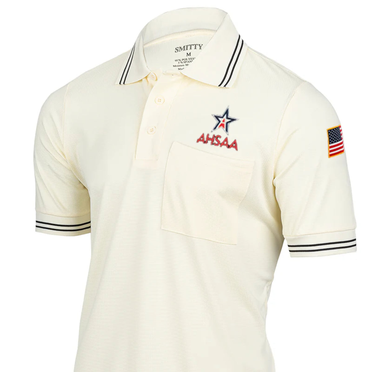 Alabama AHSAA volleyball and basketball referee short sleeve shirt with USA flag by Smitty