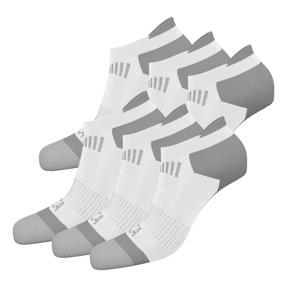 GCA Turbo Toe Performance Ankle Socks 3 Pair - scale reference