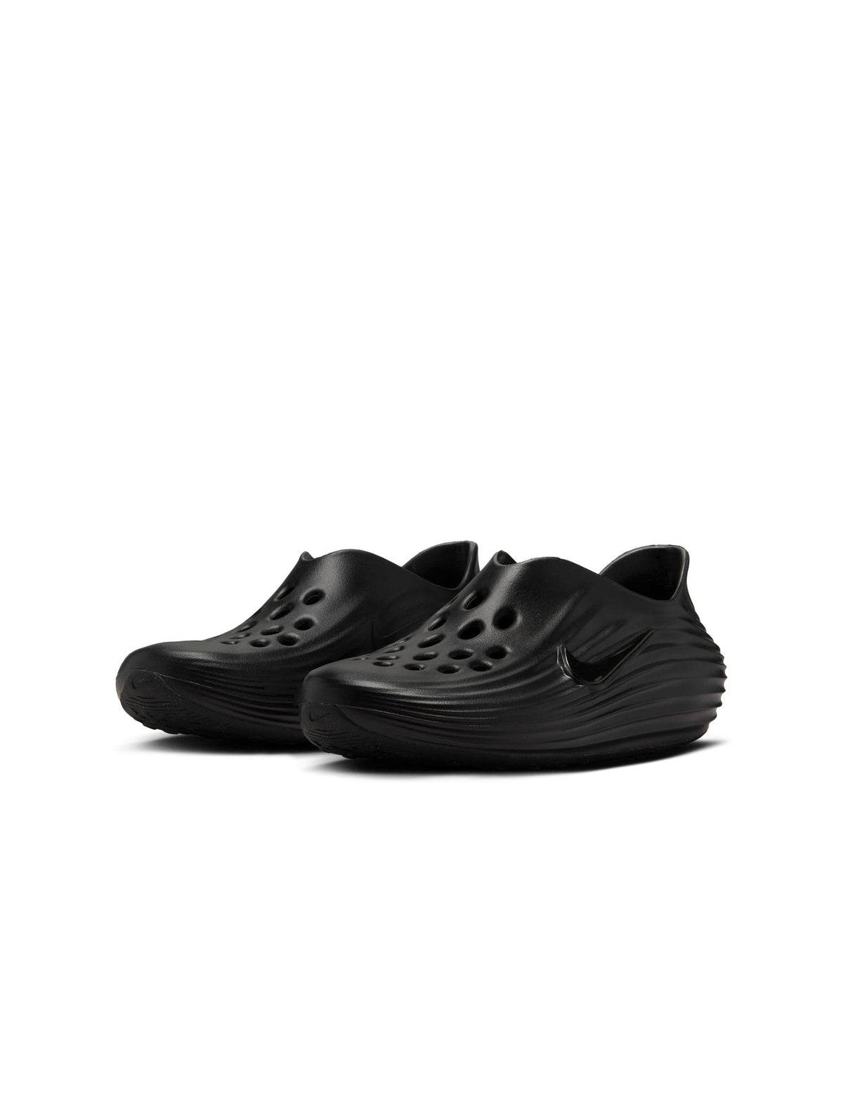 Nike ReactX Rejuven8 Womens Triple Black Shoes HV5062-001, angled pair